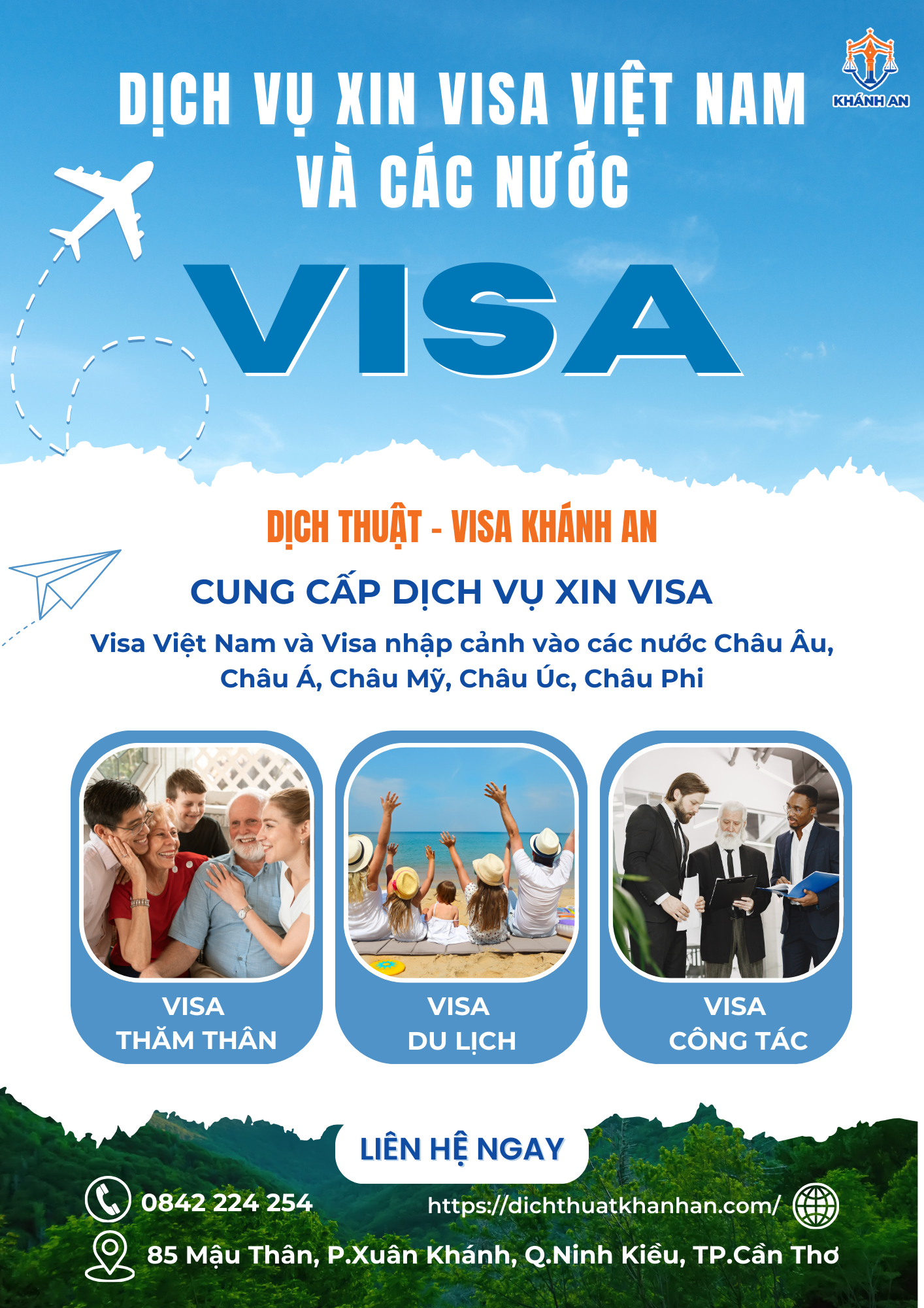 Dịch vụ xin Visa Việt Nam và các nước - Dịch Thuật Visa Khánh An