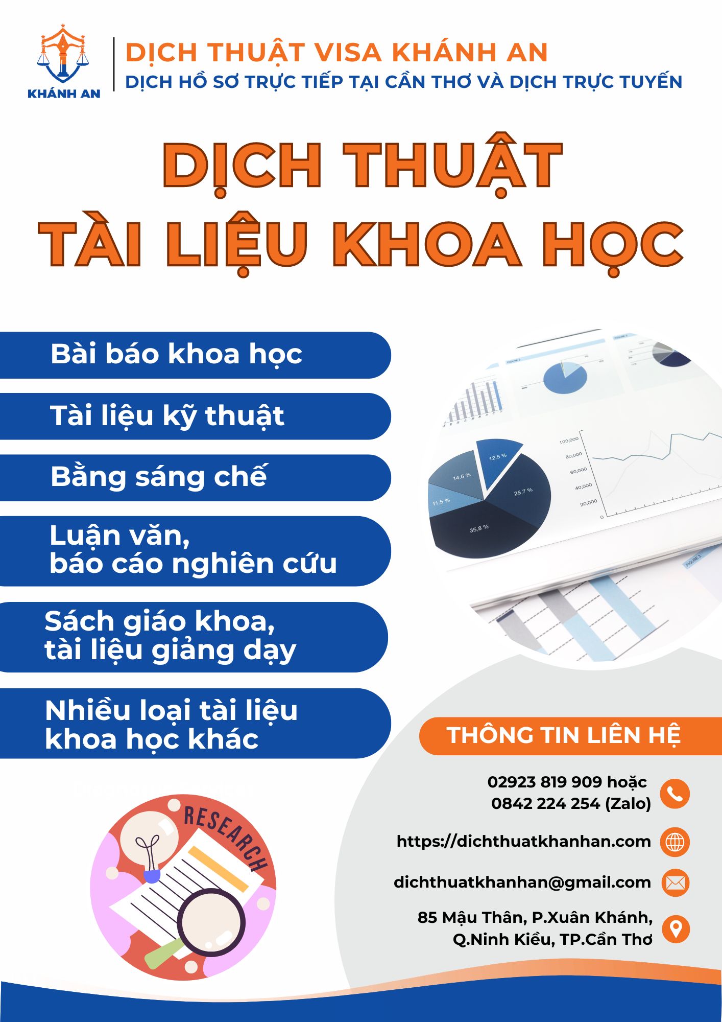 Dịch thuật tài liệu khoa học tại Cần Thơ - Dịch thuật Khánh An