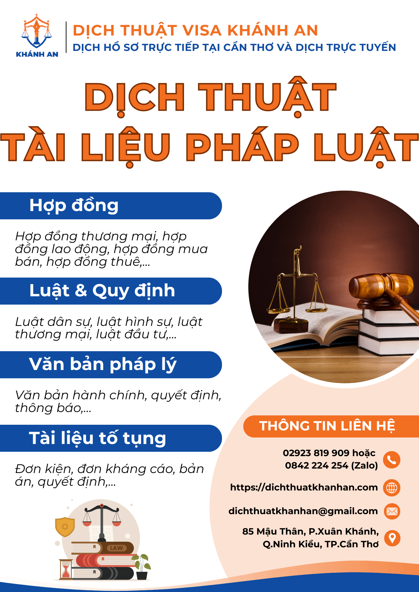 Dịch thuật tài liệu pháp luật tại Cần Thơ - Dịch thuật Khánh An