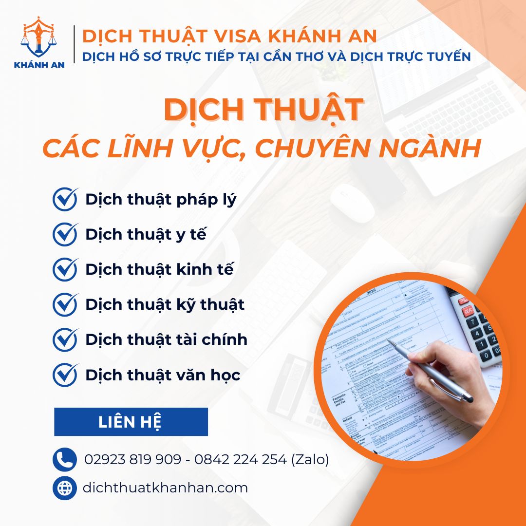 Dịch thuật các lĩnh vực, chuyên ngành