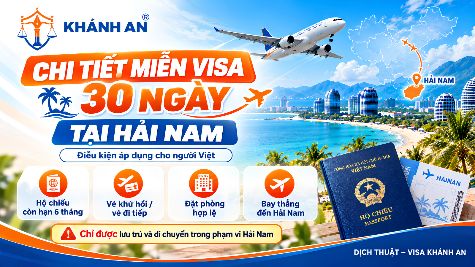 chi tiết miễn visa 30 ngày tại hải nam