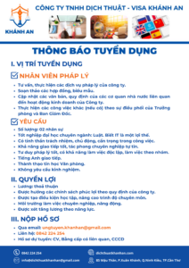 Tuyển dụng Nhân Viên Pháp Lý